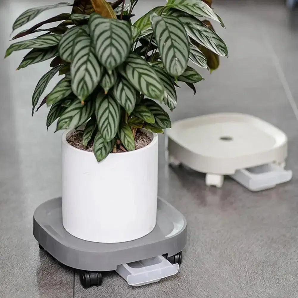 Flower Pot Base with Roller Wheels